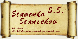 Stamenko Staničkov vizit kartica